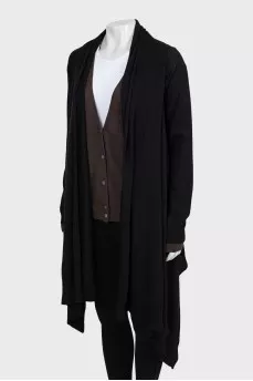 Two-tone cardigan combination