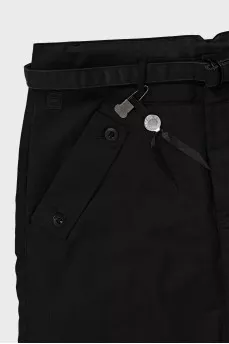 Men's black trousers with belt