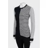 Combined jumper with stripe print