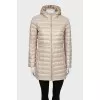 Beige quilted jacket