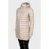 Beige quilted jacket