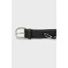 Leather belt decorated with chain