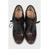 Mixed color leather ankle boots