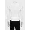White jacket with bias fastening