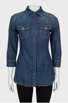 Slim fit denim shirt