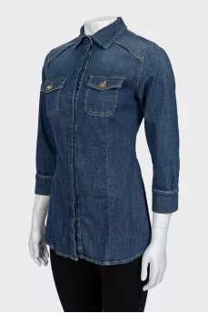 Slim fit denim shirt