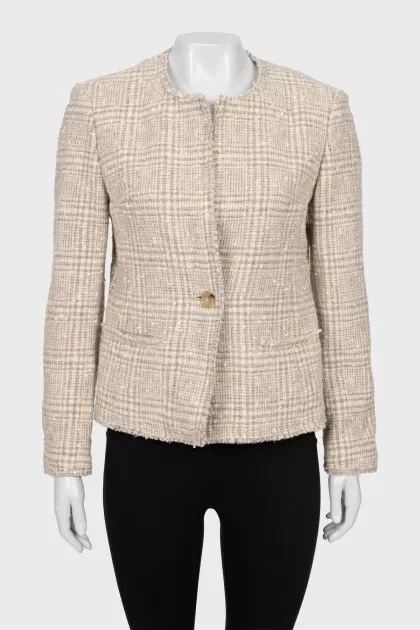 Slim fit wool jacket