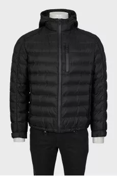 Men's black quilted jacket