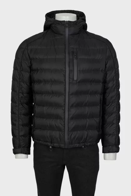 Men's black quilted jacket