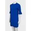 Shift dress with ruffled sleeves