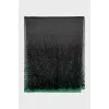Two-tone scarf decorated with fringe