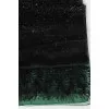 Two-tone scarf decorated with fringe