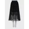 Midi skirt with lace