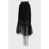 Midi skirt with lace