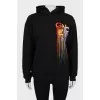 Black hoodie with embroidery
