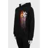 Black hoodie with embroidery