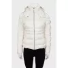 White jacket extended at the back