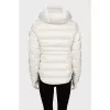White jacket extended at the back