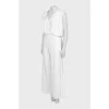 White V-Neck jumpsuit