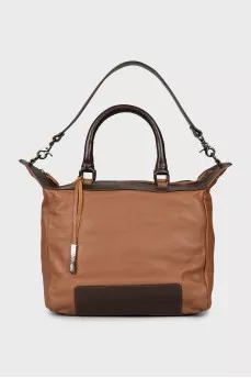 Two-tone leather bag