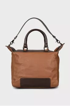 Two-tone leather bag
