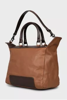 Two-tone leather bag