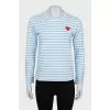 Two-tone striped long sleeve
