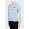 Two-tone striped long sleeve