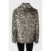 Eco-fur coat in animal print