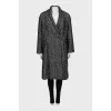 Black and white straight coat