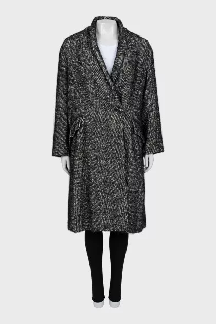 Black and white straight coat