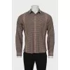 Men's brown striped shirt