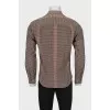 Men's brown striped shirt