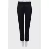 Low-rise wool trousers