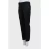 Low-rise wool trousers