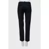 Low-rise wool trousers