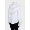 White blouse decorated with lace