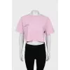 Pink printed top