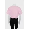Pink printed top