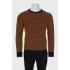 Men's knitted sweater with polka dots