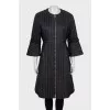 Quilted coat with 3/4 sleeves