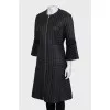 Quilted coat with 3/4 sleeves