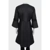 Quilted coat with 3/4 sleeves