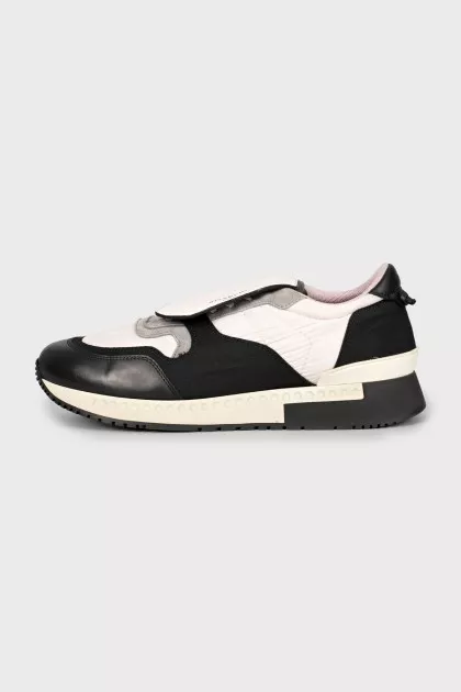 Men's sneakers made of leather and textile