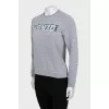 Gray sweatshirt with branded patch