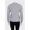 Gray sweatshirt with branded patch