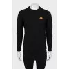 Wool sweatshirt with signature patch