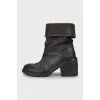 Chunky suede boots