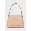 Beige leather crossbody bag