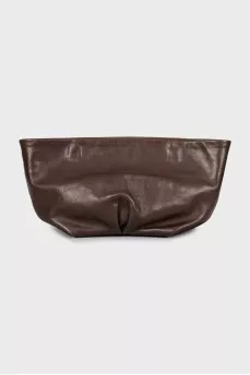 Brown leather crossbody bag